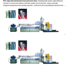 Línea de extrusión / máquina de extrusión de manguera reforzada con alambre de acero de PVC